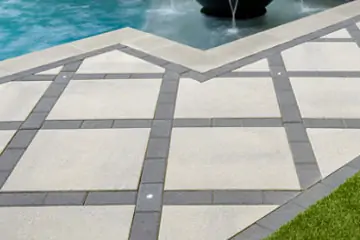 Paver Patio and Slab Combination