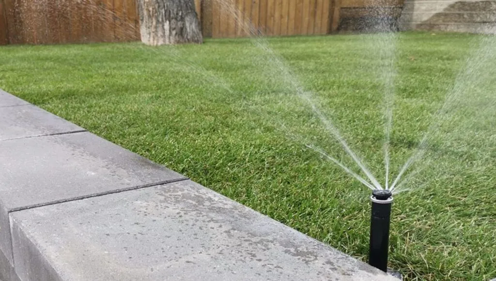 Hunter Mp rotator spray irrigation head watering new grass